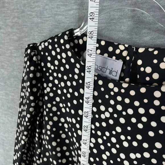 VTG L Rothschild San Francisco Womens L Blouson Dress Ruffle Hem Pearl Buttons - Picture 12 of 15